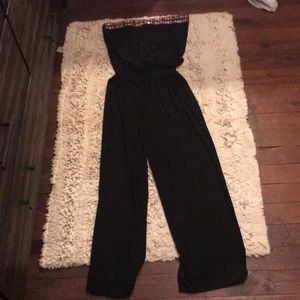 Cache strapless jumpsuit